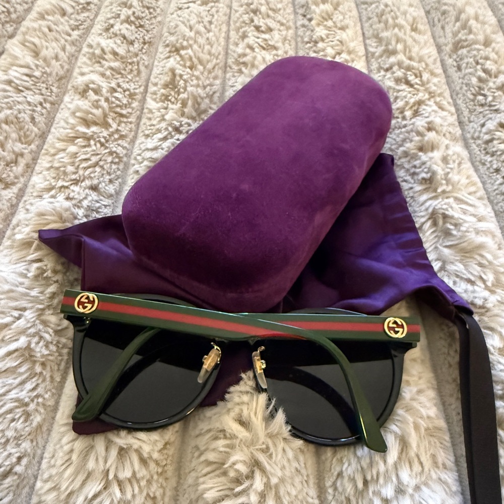 GUCCI ROUND-FRAME SUNGLASSES - Picture 7 of 9